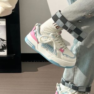 Women's White Canvas Sneakers - Lightweight, Breathable Mesh Summer Shoes, Korean Style Versatile Trendy Sports Footwear for Students