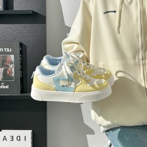 Women's White Canvas Sneakers - Lightweight, Breathable Mesh Summer Shoes, Korean Style Versatile Trendy Sports Footwear for Students