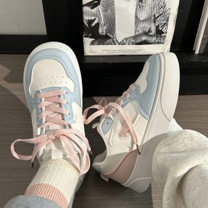 Women's White Canvas Sneakers - Lightweight, Breathable Mesh Summer Shoes, Korean Style Versatile Trendy Sports Footwear for Students