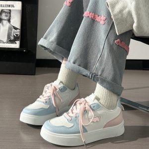 Women's White Canvas Sneakers - Lightweight, Breathable Mesh Summer Shoes, Korean Style Versatile Trendy Sports Footwear for Students