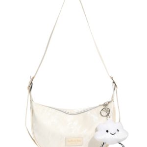 Women's White Dumpling Bag - High-End Versatile Shoulder & Crossbody Bag for Summer 2025 Fashion