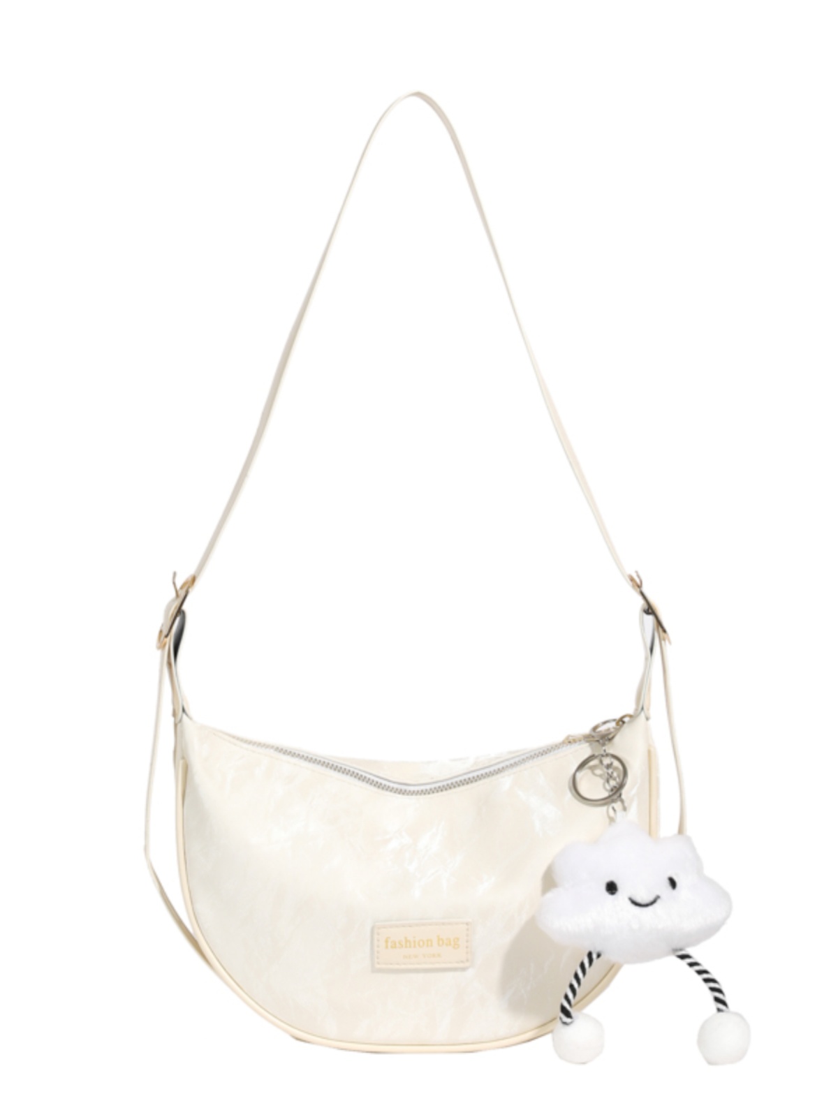 Women's White Dumpling Bag - High-End Versatile Shoulder & Crossbody Bag for Summer 2025 Fashion Women's White Dumpling Bag - High-End Versatile Shoulder & Crossbody Bag for Summer 2025 Fashion