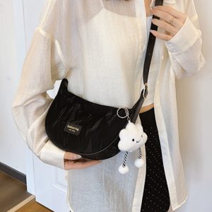 Women's White Dumpling Bag - High-End Versatile Shoulder & Crossbody Bag for Summer 2025 Fashion