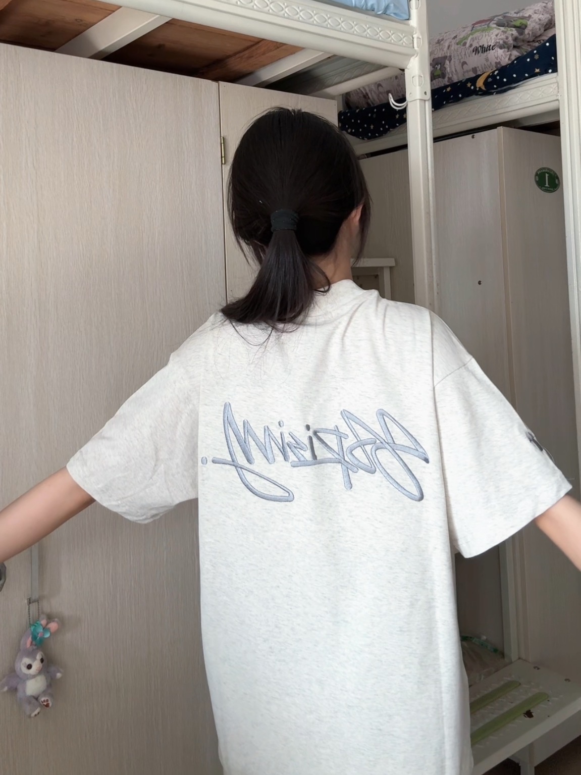 Women’s White Gray Embroidered Letter Short Sleeve T-Shirt - Trendy Summer 2025 Casual Style with Unique Shoulder Design Women’s White Gray Embroidered Letter Short Sleeve T-Shirt - Trendy Summer 2025 Casual Style with Unique Shoulder Design