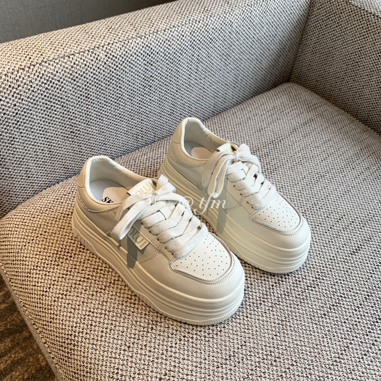 Women's White Height-Increasing Sneakers 2025 - Versatile Thick-Soled Casual Sports Shoes for Students