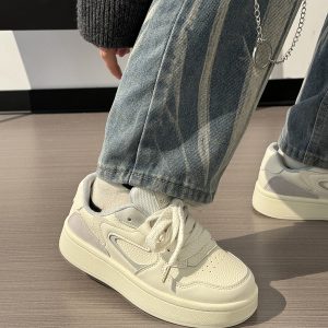 Women's White Sneakers 2025 - Breathable Simple Board Shoes for Students, Korean Style, Versatile Casual Footwear, Trendy INS Fashion