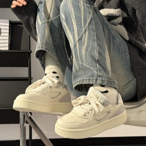 Women's White Sneakers 2025 - Breathable Simple Board Shoes for Students, Korean Style, Versatile Casual Footwear, Trendy INS Fashion