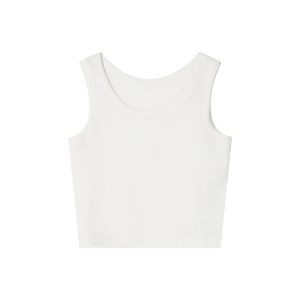 Women's Wide-Edged Round Neck Slim-Fit Short Vest Camisole Top - Summer 2025 Fashion, Trendy Casual Style