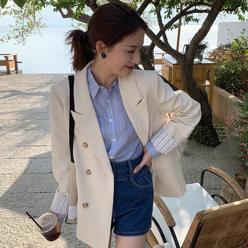 Women's Wrinkle-Free Blazer Jacket for Spring & Autumn 2025, High-End Niche Design, Small Size, Chic Lightweight Blazer