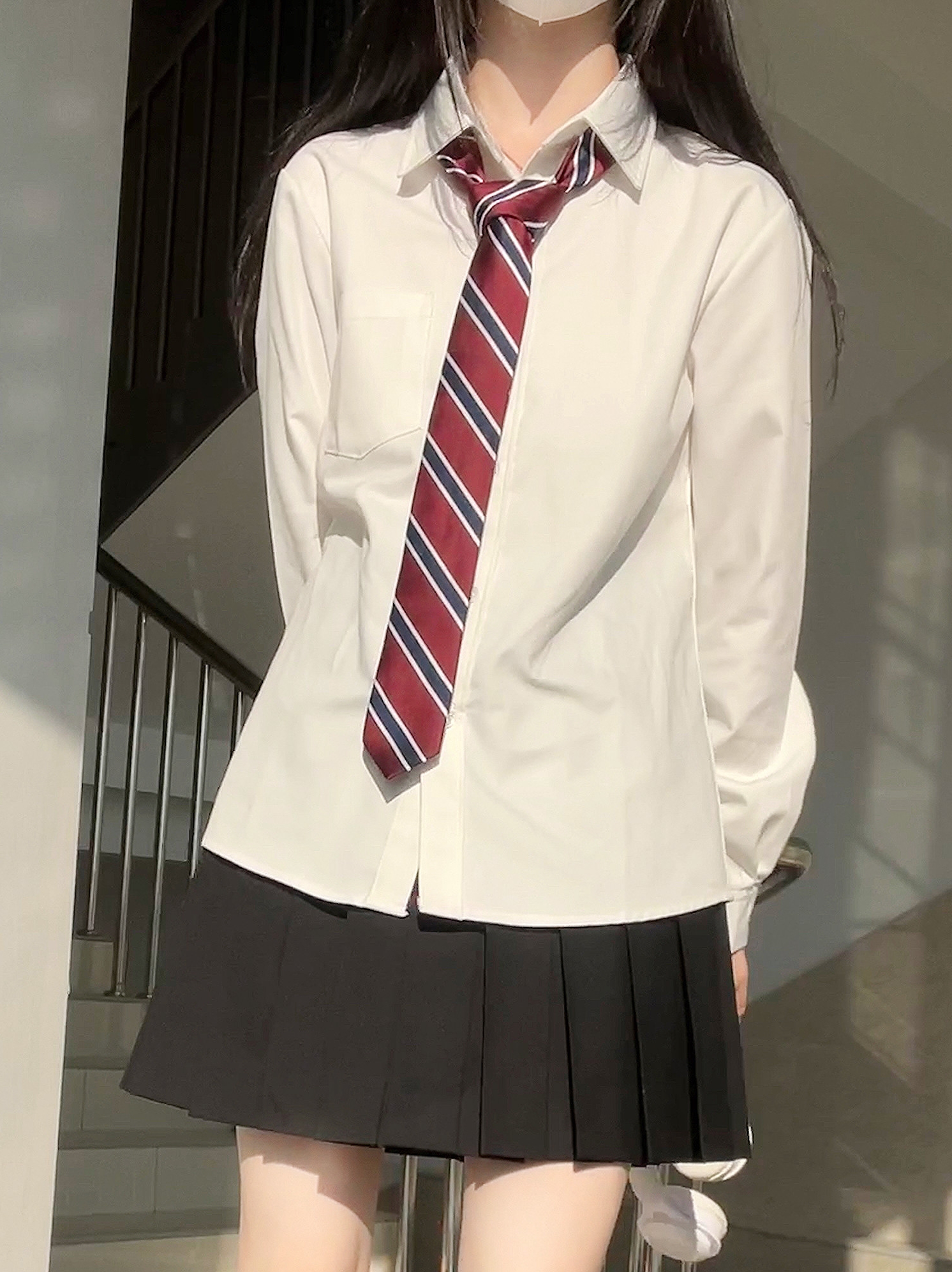 Women's Wrinkle-Resistant JK Shirt Set - Long Sleeve & Short Sleeve Basic Uniform, College Style Spring & Autumn White Top Women's Wrinkle-Resistant JK Shirt Set - Long Sleeve & Short Sleeve Basic Uniform, College Style Spring & Autumn White Top