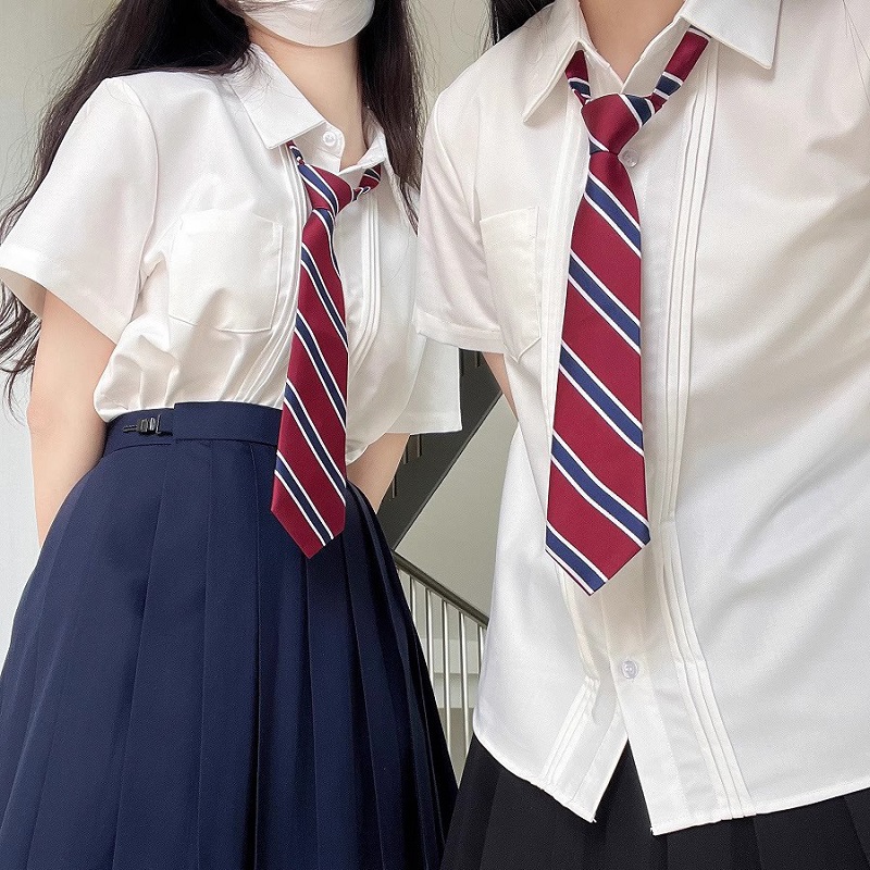 Women's Wrinkle-Resistant JK Shirt Set - Long Sleeve & Short Sleeve Basic Uniform, College Style Spring & Autumn White Top Women's Wrinkle-Resistant JK Shirt Set - Long Sleeve & Short Sleeve Basic Uniform, College Style Spring & Autumn White Top