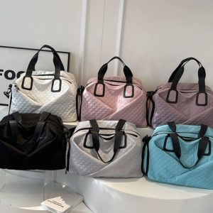 Women's Yoga Sports Bag with Dry Wet Separation, Large Capacity Fitness Bag, Handheld & Crossbody Travel Bag for Gym and Training