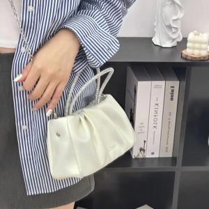 Wrinkled Cloud Bag for Women - 2023 Summer Niche Design, Trendy Crossbody Handbag with Chain, Versatile Fashion Accessory
