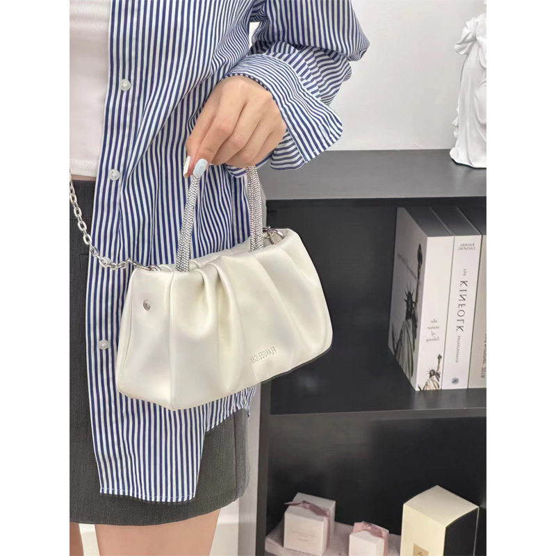 Wrinkled Cloud Bag for Women - 2023 Summer Niche Design, Trendy Crossbody Handbag with Chain, Versatile Fashion Accessory