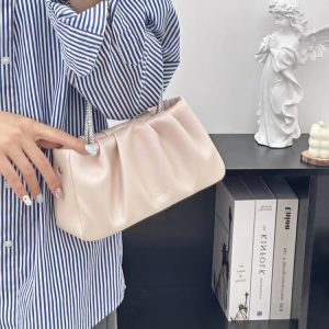 Wrinkled Cloud Bag for Women - 2023 Summer Niche Design, Trendy Crossbody Handbag with Chain, Versatile Fashion Accessory