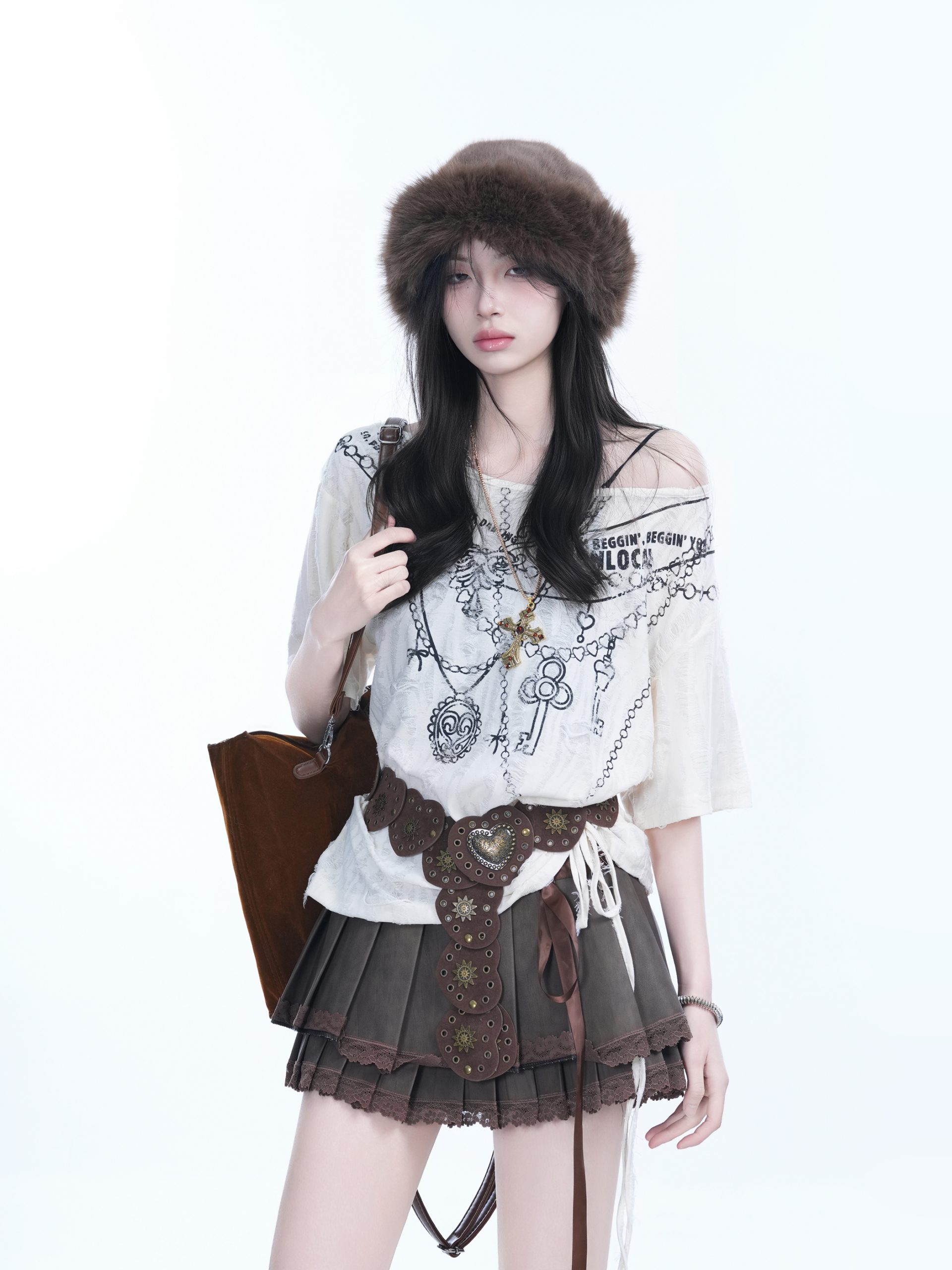 Y2K Butterfly Off-Shoulder Sleeveless T-Shirt - Destructive Feeling Women's Fashion Top for a Trendy Look Y2K Butterfly Off-Shoulder Sleeveless T-Shirt - Destructive Feeling Women's Fashion Top for a Trendy Look