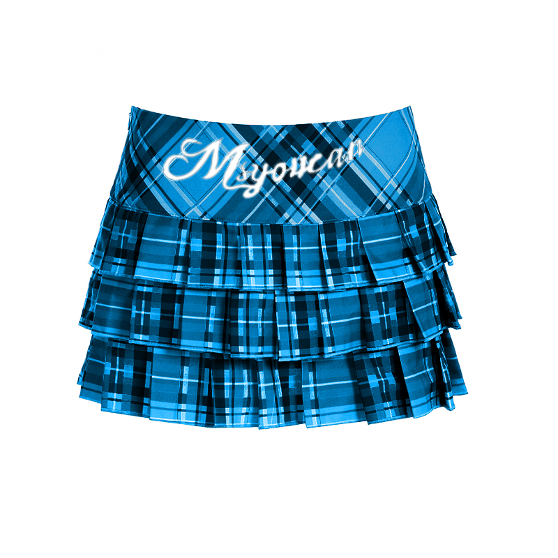 Y2K Sisters Colorful Pleated Mini Skirt - Women's High-Waisted JK Style with Letter Print - Trendy Millennial Fashion