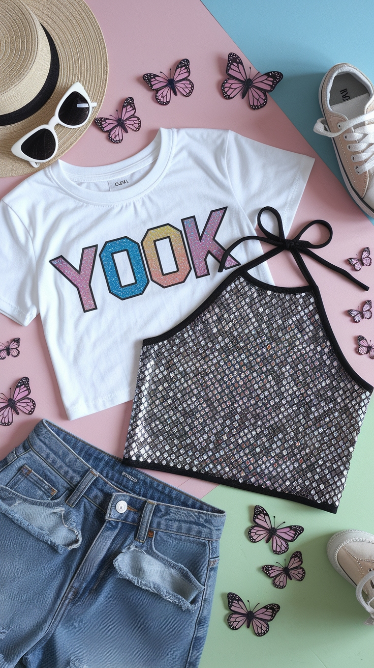 Trendy Y2K Fashion Early 2000s Crop Tops to Wear outfit idea