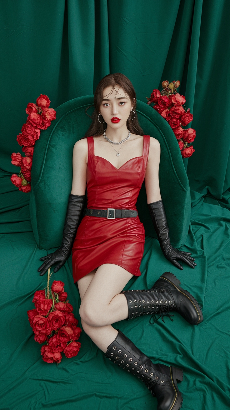 Yunjin Lesserafim Red: A Trend to Watch in Fashion outfit idea
