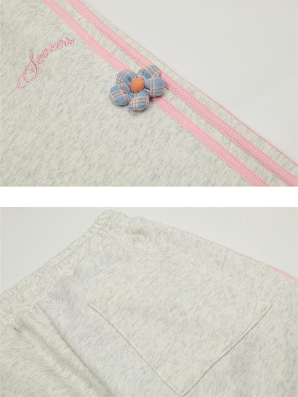 Concert Outfit 3D Flower Stripe Casual Pants Concert Outfit 3D Flower Stripe Casual Pants