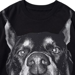 Concert Outfit 3D Printed Doberman Dog Head Hip Hop T-Shirt