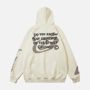 Concert Outfit Abstract Angel Print Pullover Hoodie