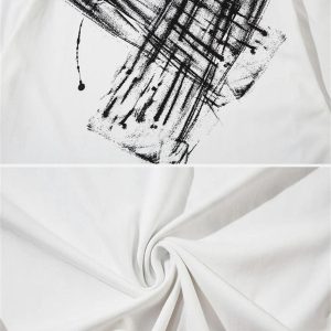 Concert Outfit Abstract Paint Ripped Tee