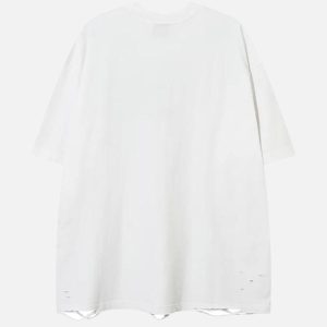 Concert Outfit Abstract Paint Ripped Tee