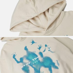 Concert Outfit Abstraction Shadow Print Hoodie