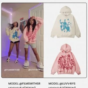 Concert Outfit Abstraction Shadow Print Hoodie