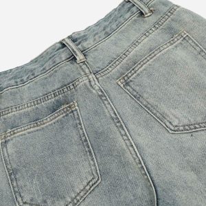 Concert Outfit Airbrushed Pentagram Applique Jeans