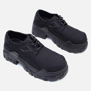 Concert Outfit All-Black Platform Shoes