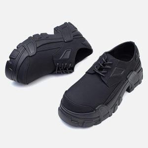 Concert Outfit All-Black Platform Shoes