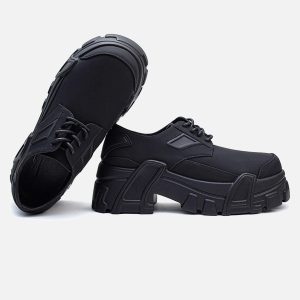 Concert Outfit All-Black Platform Shoes