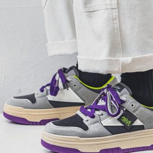 Concert Outfit American Contrasting Color Design Sneakers