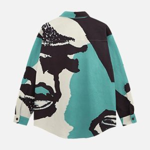 Concert Outfit American Graffiti Abstract Portrait Seersucker Shirt