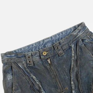 Concert Outfit American Heavy Duty Wasteland Style Work Jeans