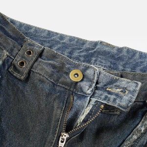 Concert Outfit American Heavy Duty Wasteland Style Work Jeans