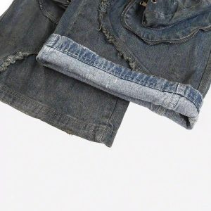 Concert Outfit American Heavy Duty Wasteland Style Work Jeans