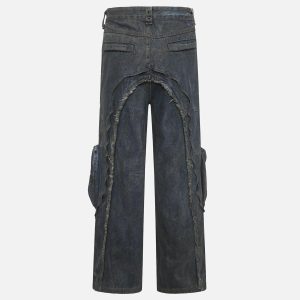 Concert Outfit American Heavy Duty Wasteland Style Work Jeans