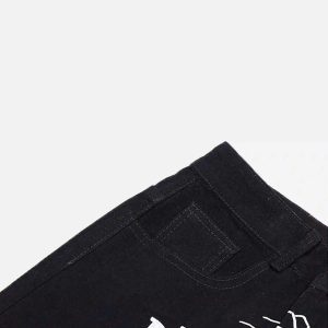 Concert Outfit American High Street Embroidered Spider Jeans