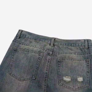 Concert Outfit American High Street Graffiti Washed Jeans