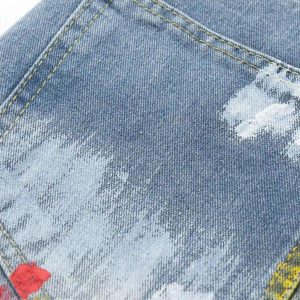 Concert Outfit American Hip-Hop Painted Personalized Jeans