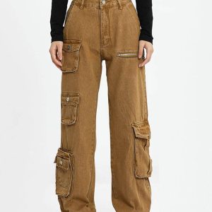 Concert Outfit American Multi-Pocket Work Pants