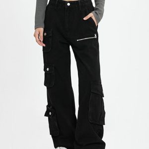 Concert Outfit American Multi-Pocket Work Pants