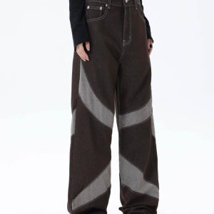 Concert Outfit American Patchwork Jeans