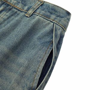 Concert Outfit American Retro Contrast Washed Jeans