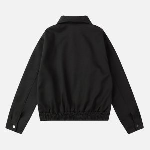 Concert Outfit American Retro Distressed Letter Print Jacket