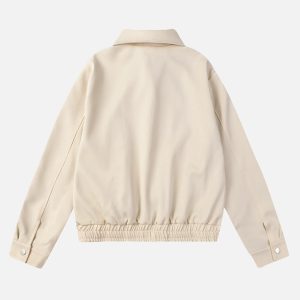 Concert Outfit American Retro Distressed Letter Print Jacket