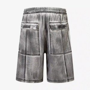 Concert Outfit American Retro Distressed Multi-Pocket Cargo Shorts